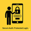 Secure protected login with authentication